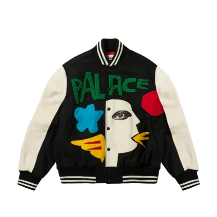 PALACE JCC+ VARSITY JACKET BLACK | PALACE SKATEBOARDS