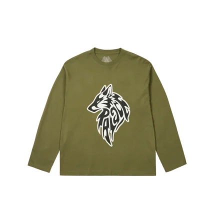 Palace Skate Boards SKETCHY LONE WOLF LONGSLEEVE THE DEEP GREEN